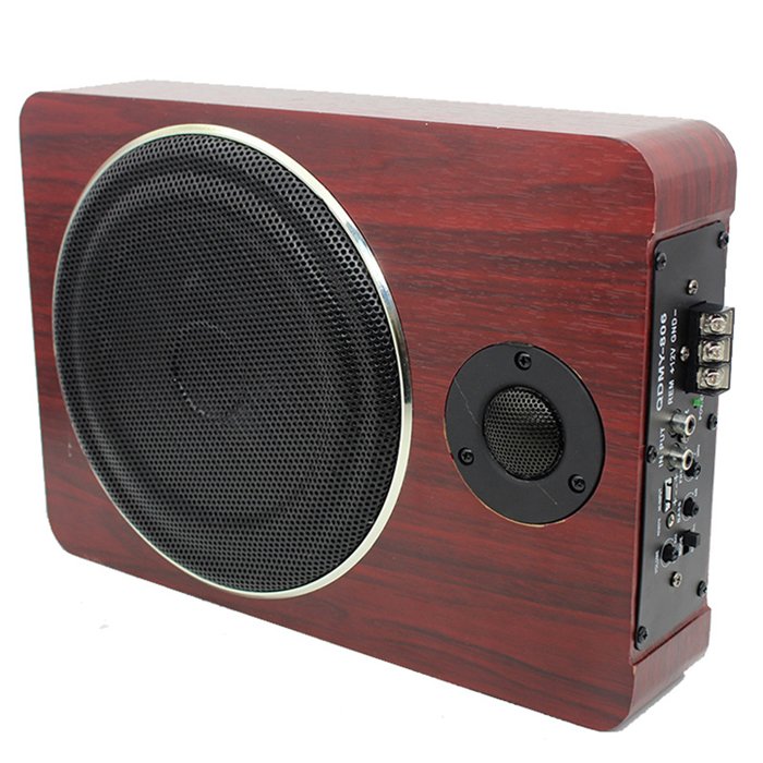 8" 600W Car Under Seat Slim Amplifier Subwoofer Enclosure Bass HiFi Slim Speaker
